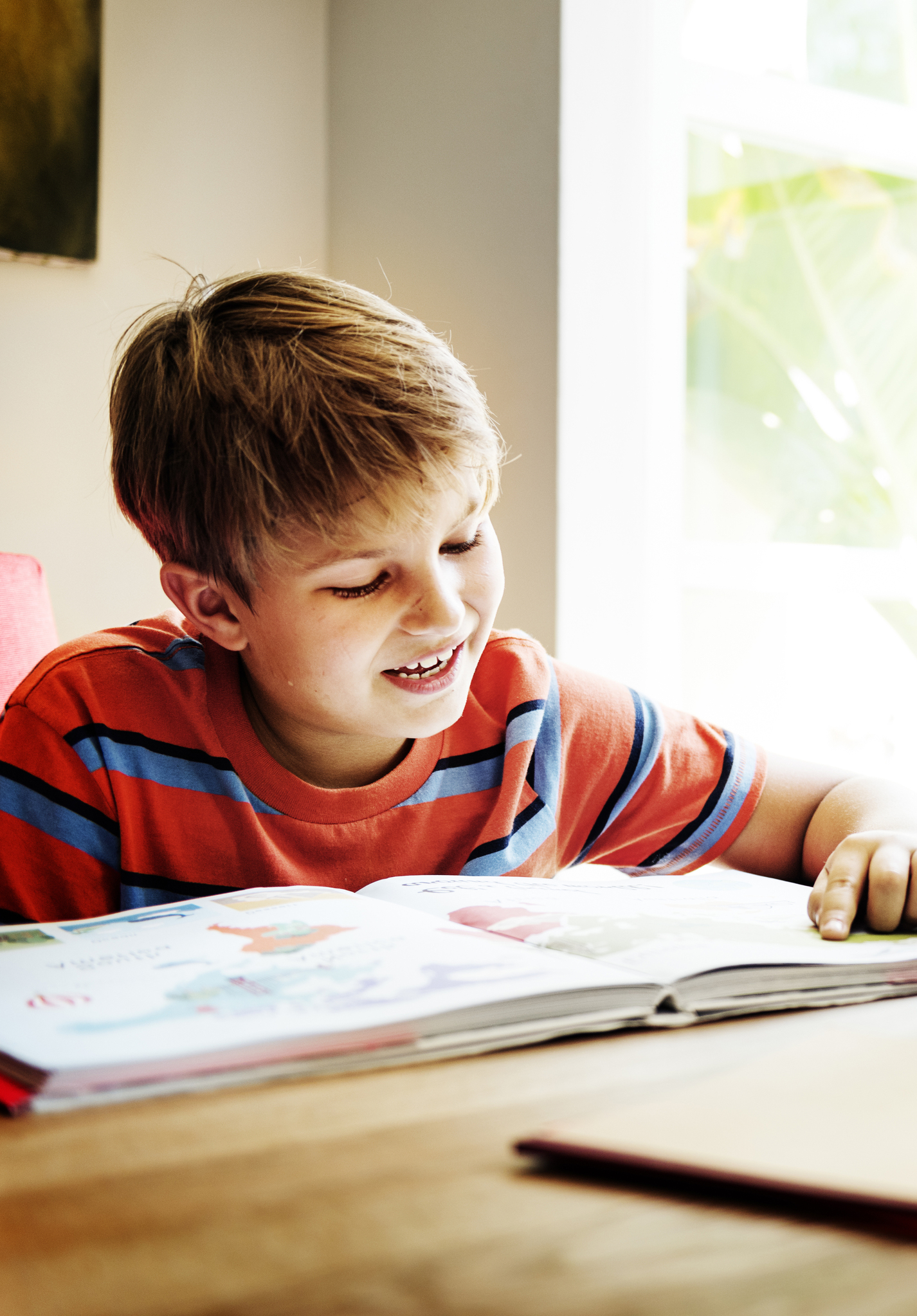 boy working on homework